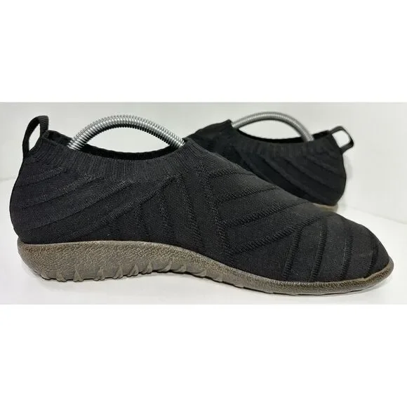 Naot Okahu Sneakers Size 42 (11-11.5)  Slip-On Black Knit Vegan Comfort Shoes‎ - Picture 5 of 12